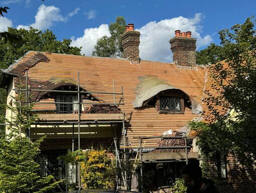 Taverham Roofing Services 5 This is a photo of a roof being repaired in Taverham. Installation carried out by Taverham Roofing Services